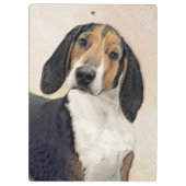 Treeing Walker Coonhound Malerei - Originelle Kuns Klemmbrett (Rückseite)
