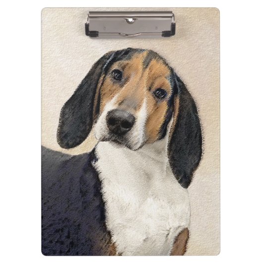Treeing Walker Coonhound Malerei - Originelle Kuns Klemmbrett (Vorderseite)
