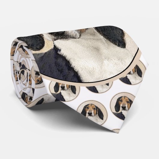 Treeing Walker Coonhound Malerei - Originelle Kuns Krawatte (Gerollt)