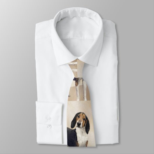 Treeing Walker Coonhound Malerei - Originelle Kuns Krawatte (Gebunden)