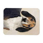 Treeing Walker Coonhound Malerei - Originelle Kuns Magnet (Horizontal)