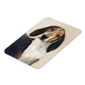 Treeing Walker Coonhound Malerei - Originelle Kuns Magnet (Linke Seite)