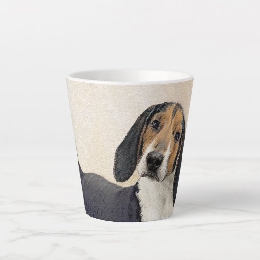 Treeing Walker Coonhound Malerei - Originelle Kuns Milchtasse (Vorderseite)