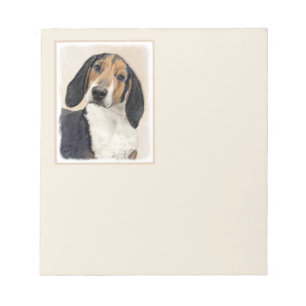 Treeing Walker Coonhound Malerei - Originelle Kuns Notizblock