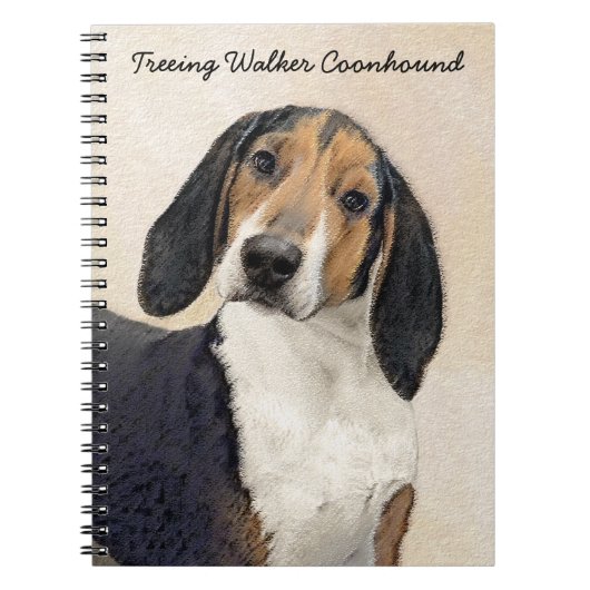 Treeing Walker Coonhound Malerei - Originelle Kuns Notizblock (Vorderseite)