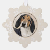 Treeing Walker Coonhound Malerei - Originelle Kuns Ornament Karte (Vorderseite)