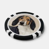 Treeing Walker Coonhound Malerei - Originelle Kuns Pokerchips (Einzeln)