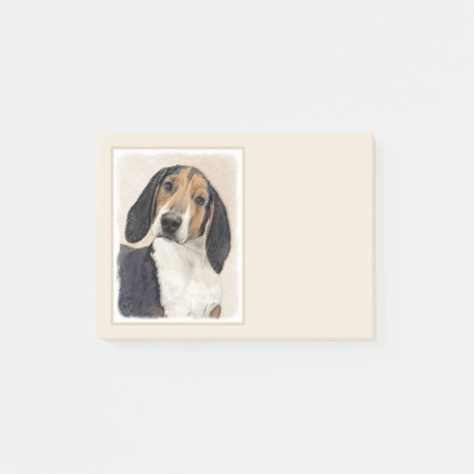 Treeing Walker Coonhound Malerei - Originelle Kuns Post-it Klebezettel (Vorderseite)