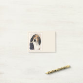 Treeing Walker Coonhound Malerei - Originelle Kuns Post-it Klebezettel (Auf Schreibtisch)
