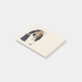 Treeing Walker Coonhound Malerei - Originelle Kuns Post-it Klebezettel (angewinkelt)