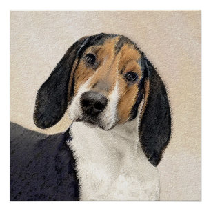 Treeing Walker Coonhound Malerei - Originelle Kuns Poster