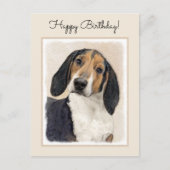 Treeing Walker Coonhound Malerei - Originelle Kuns Postkarte (Vorderseite)