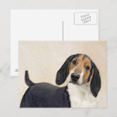 Treeing Walker Coonhound Malerei - Originelle Kuns Postkarte (Vorne/Hinten)