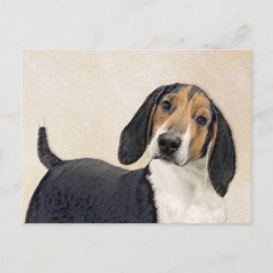 Treeing Walker Coonhound Malerei - Originelle Kuns Postkarte