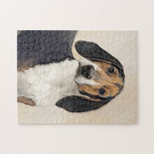Treeing Walker Coonhound Malerei - Originelle Kuns Puzzle (Horizontal)