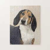 Treeing Walker Coonhound Malerei - Originelle Kuns Puzzle (Vertikal)