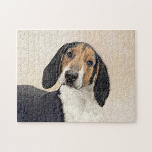 Treeing Walker Coonhound Malerei - Originelle Kuns Puzzle (Horizontal)
