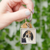 Treeing Walker Coonhound Malerei - Originelle Kuns Schlüsselanhänger (Hand)