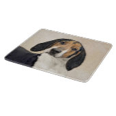 Treeing Walker Coonhound Malerei - Originelle Kuns Schneidebrett (Ecke)