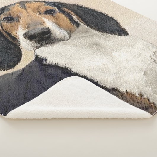 Treeing Walker Coonhound Malerei - Originelle Kuns Sherpadecke (3/4)