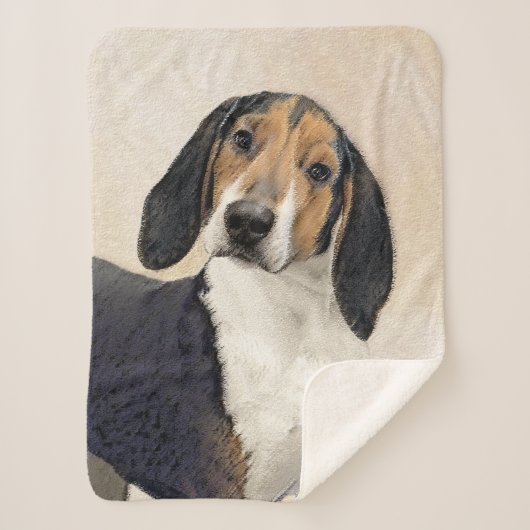 Treeing Walker Coonhound Malerei - Originelle Kuns Sherpadecke (Vorderseite)
