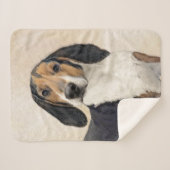 Treeing Walker Coonhound Malerei - Originelle Kuns Sherpadecke (Vorderseite (Horizontal))