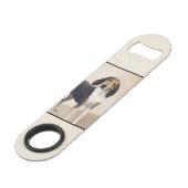 Treeing Walker Coonhound Malerei - Originelle Kuns Speed Flaschenöffner (Rückseite Schrägansicht)