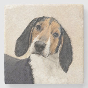 Treeing Walker Coonhound Malerei - Originelle Kuns Steinuntersetzer