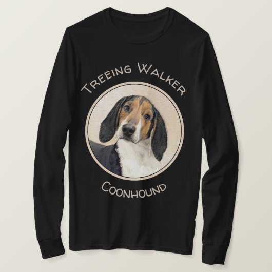Treeing Walker Coonhound Malerei - Originelle Kuns T-Shirt (Design vorne)
