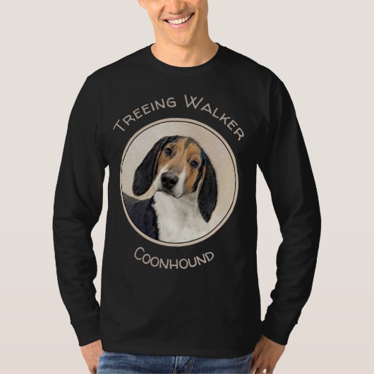 Treeing Walker Coonhound Malerei - Originelle Kuns T-Shirt (Vorderseite)
