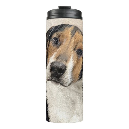 Treeing Walker Coonhound Malerei - Originelle Kuns Thermosbecher (Vorderseite)