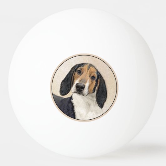 Treeing Walker Coonhound Malerei - Originelle Kuns Tischtennisball (Vorderseite)