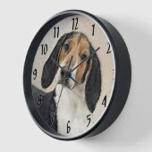 Treeing Walker Coonhound Malerei - Originelle Kuns Uhr (Winkel)
