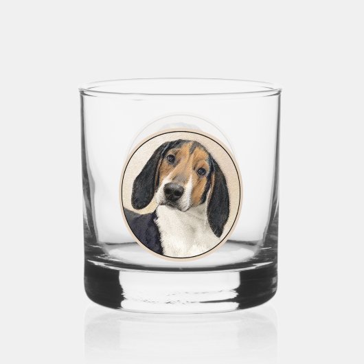 Treeing Walker Coonhound Malerei - Originelle Kuns Whiskyglas (Vorderseite)