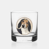 Treeing Walker Coonhound Malerei - Originelle Kuns Whiskyglas (Rückseite)