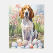 Treeing Walker Coonhound mit Ostereiern Urlaub Fleecedecke (Vorderseite)