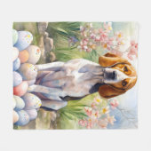 Treeing Walker Coonhound mit Ostereiern Urlaub Fleecedecke (Vorderseite (Horizontal))