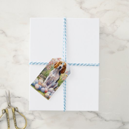 Treeing Walker Coonhound mit Ostereiern Urlaub Geschenkanhänger (Mit Garn)