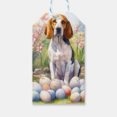 Treeing Walker Coonhound mit Ostereiern Urlaub Geschenkanhänger (Vorderseite)