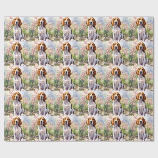 Treeing Walker Coonhound mit Ostereiern Urlaub Geschenkpapier (Flach)