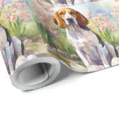 Treeing Walker Coonhound mit Ostereiern Urlaub Geschenkpapier (Rolleneckpunkt)