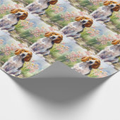 Treeing Walker Coonhound mit Ostereiern Urlaub Geschenkpapier (Ecke)