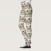 Treeing Walker Coonhound mit Ostereiern Urlaub Leggings (Links)