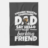Treeing Walker Coonhound Papa Papa Sag Hallo Geschirrtuch (Vertikal)