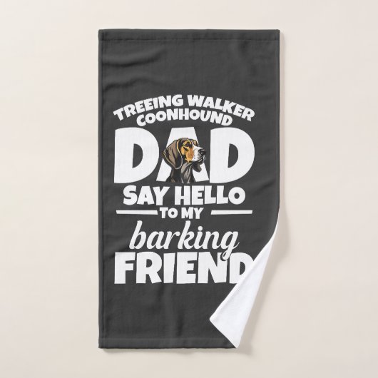 Treeing Walker Coonhound Papa Papa Sag Hallo Handtuch (Handtuch)
