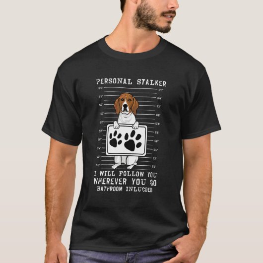 Treeing Walker Coonhound Persönlicher Stalker T-Shirt (Vorderseite)