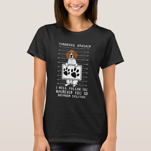 Treeing Walker Coonhound Persönlicher Stalker T-Shirt (Vorderseite)