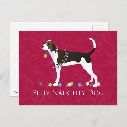 Treeing Walker Coonhound Weihnachten (Vorne/Hinten)