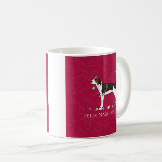 Treeing Walker Coonhound Weihnachten Kaffeetasse (VorderseiteRechts)