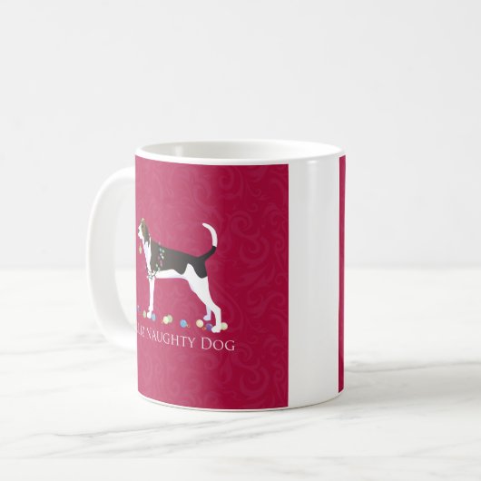 Treeing Walker Coonhound Weihnachten Kaffeetasse (Vorderseite Links)